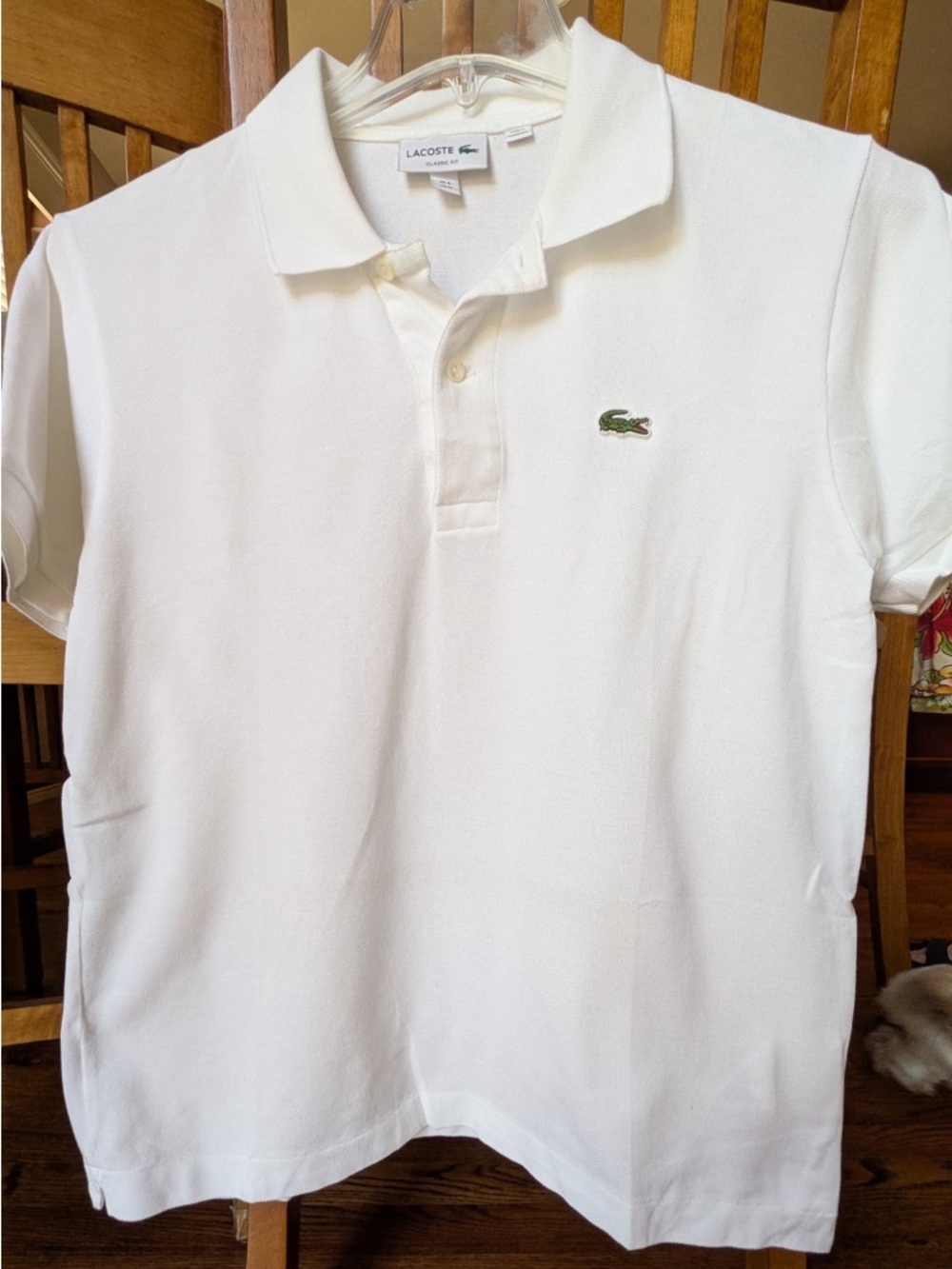 Lacoste Men's Classic White L.12.12 Polo Shirt - Piqué Knit - Size 4/Medium